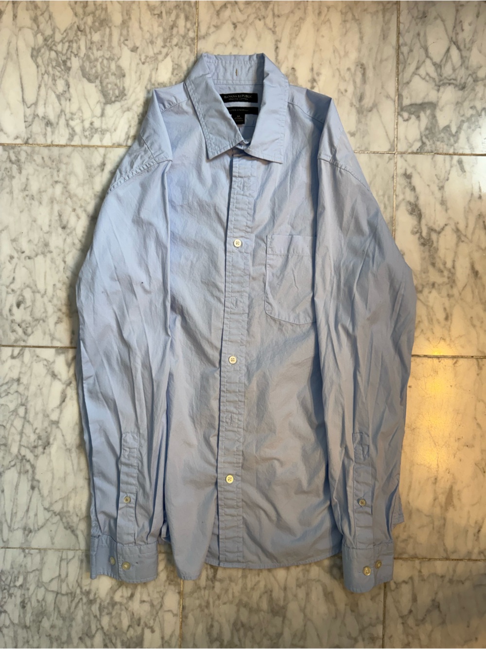 Banana Republic Light Blue Men's Button-Up Shirt